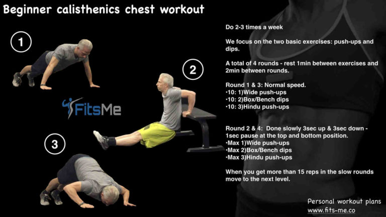 Calisthenics chest workout - beginner to advanced.