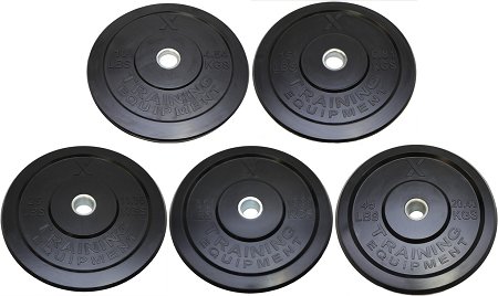 Premium Black Bumper Plate Solid Rubber with Steel Insert