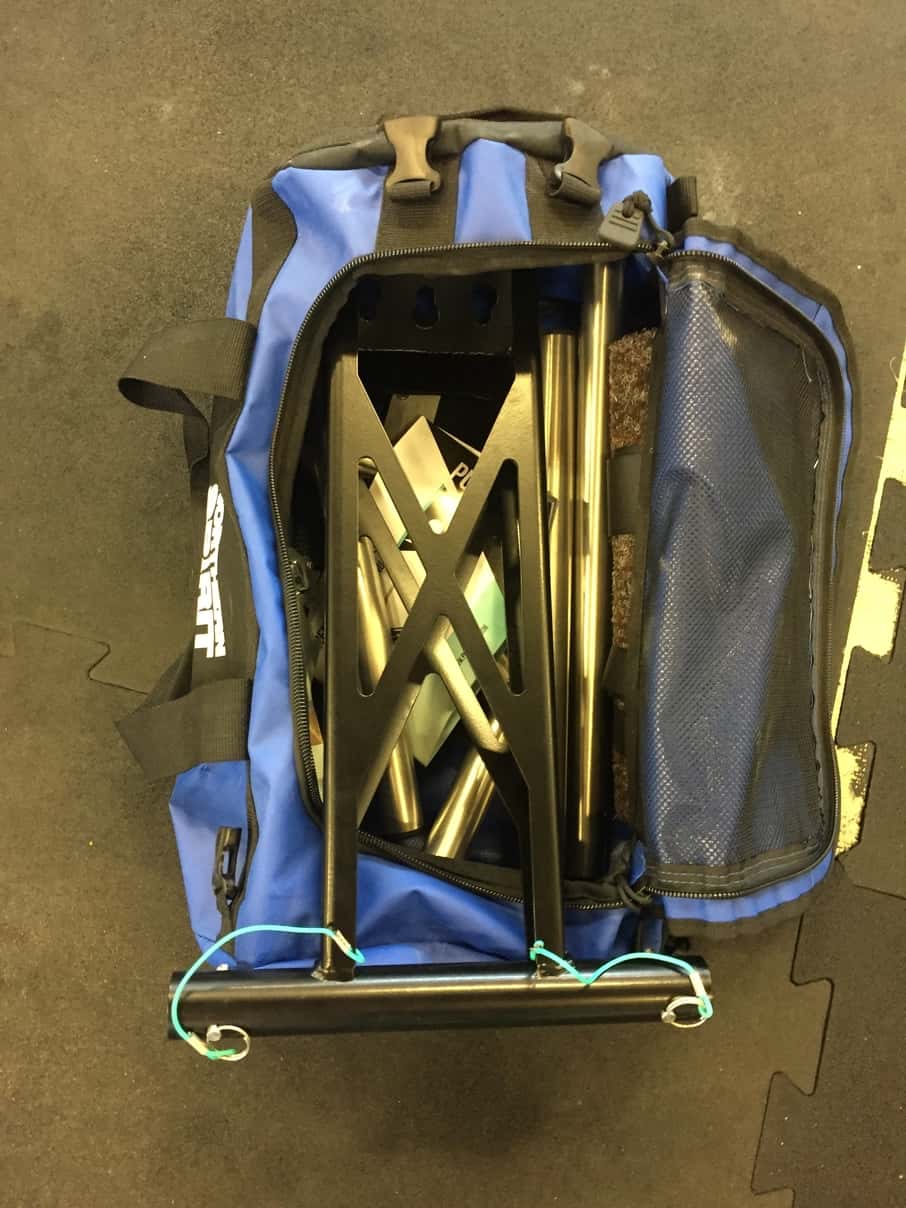Portable pull-up bar in bag